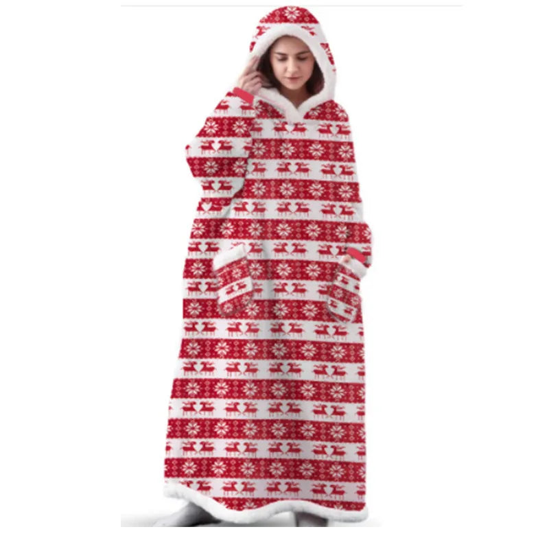 SleeveSnug - Oversized Flannel Blanket Sweatshirt