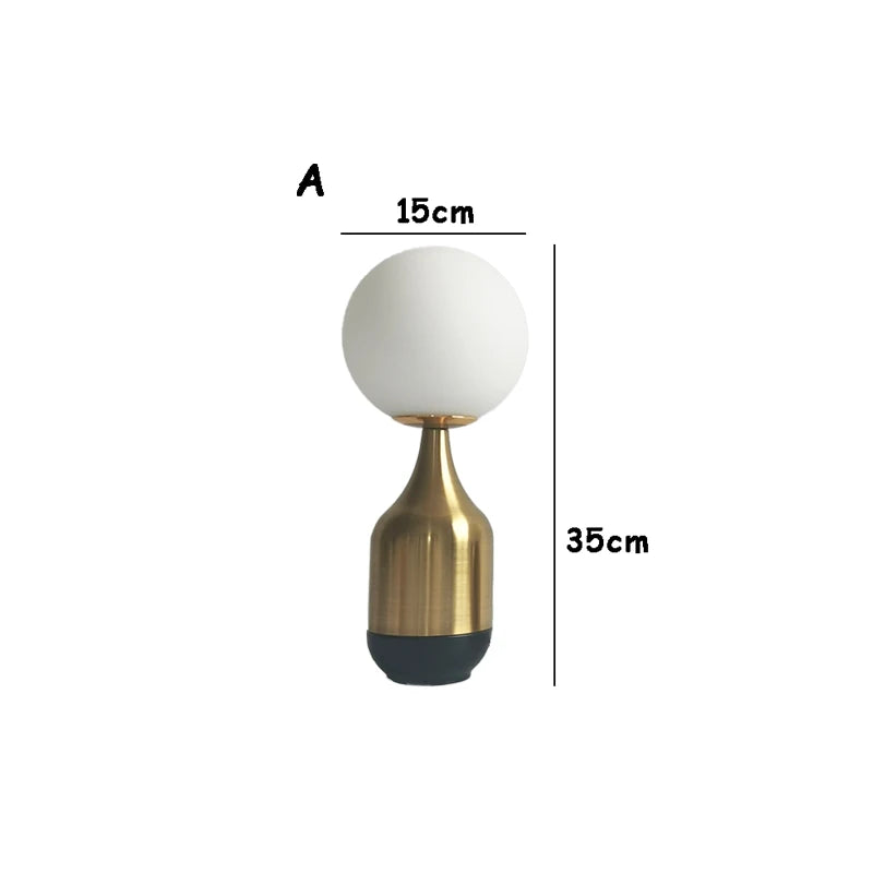 Vaentry - Glass Globe Table Lamp