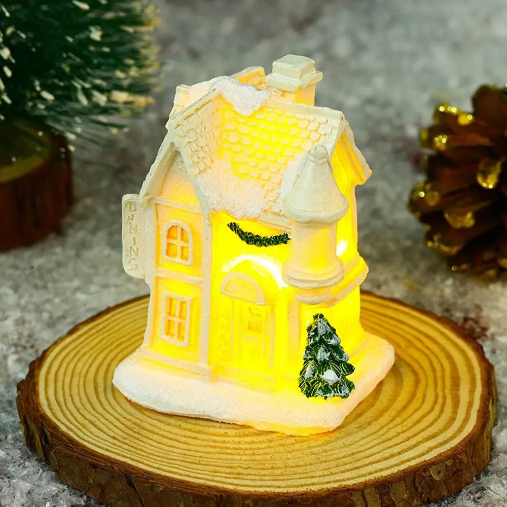 Gibsona - LED Miniature Christmas Village Houses Set