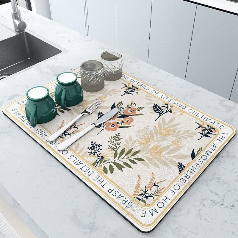 AbsorpTowel Mat - Non-Slip Ultra-Absorbent Dish Drying Mat