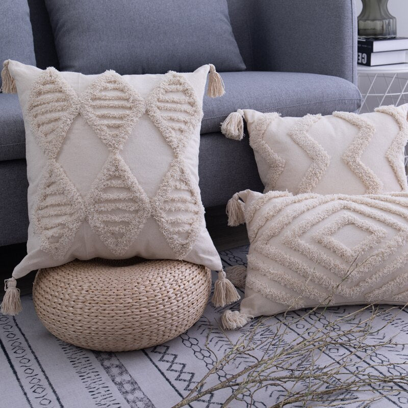 BohoVibes Pillow Covers - Ibiza-Style Cushion Covers for Home