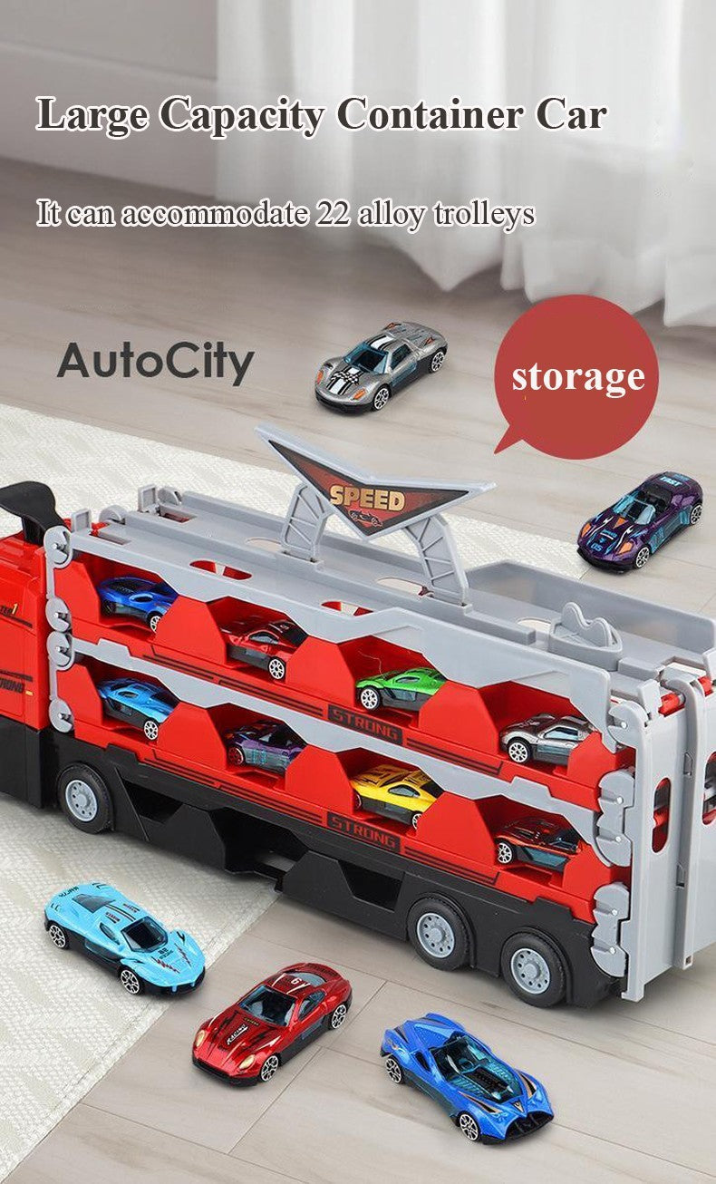MegaTransporter - Toy Trailer Truck with Mini Cars