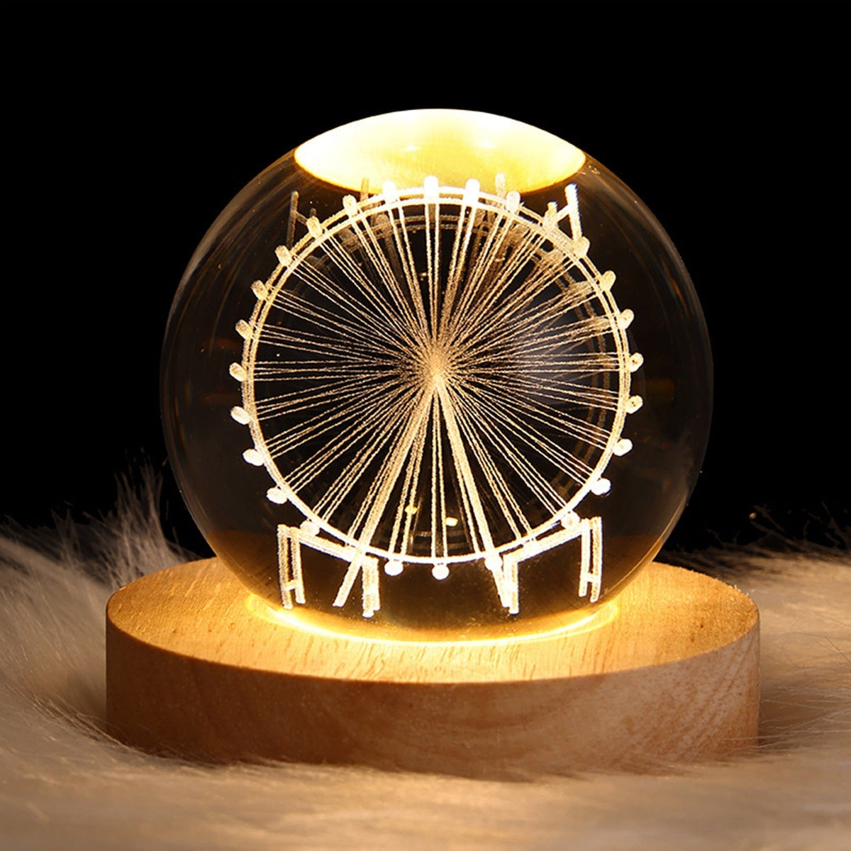 Crystal Light Ball - Enchanting Glass Ambiance Light for Your Home