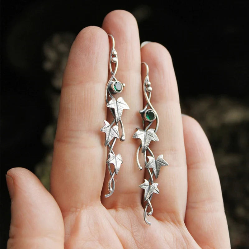 Faylinn Collection - Elf Leaf Earrings with Vintage Charm