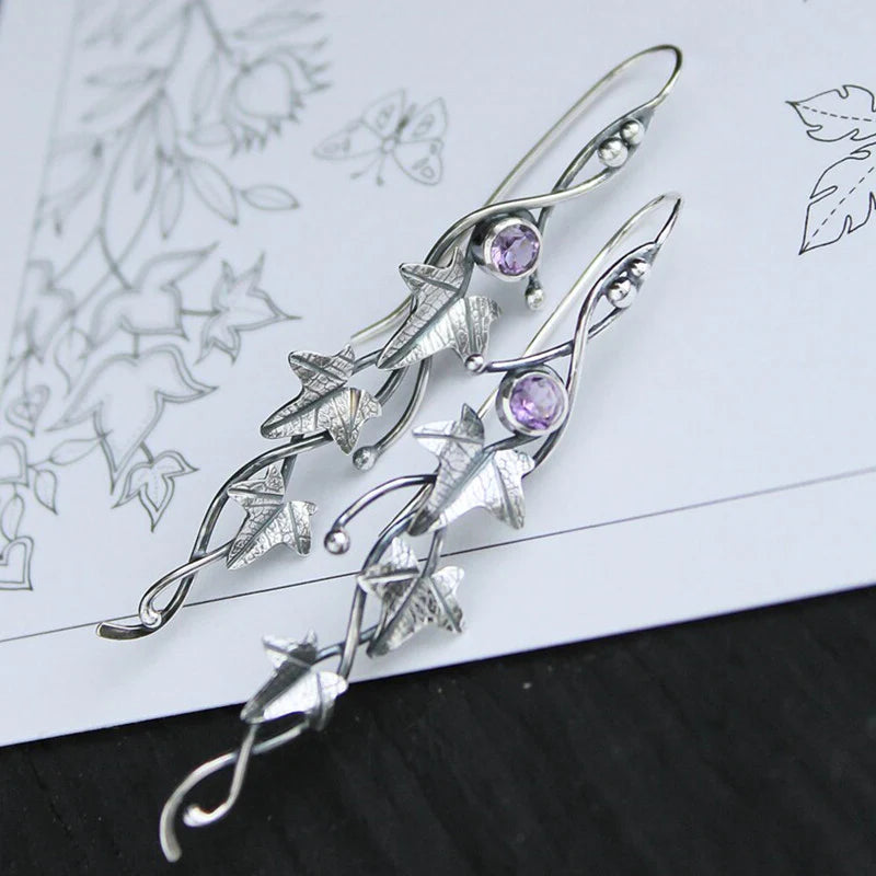 Faylinn Collection - Elf Leaf Earrings with Vintage Charm