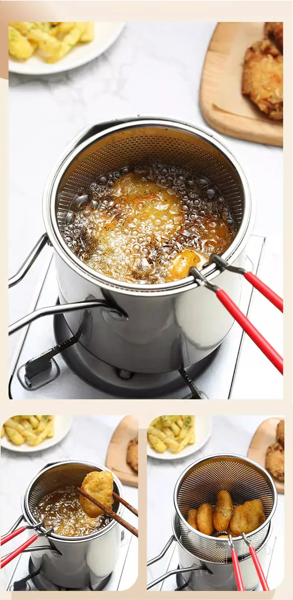 Lambrose - Stylish Stainless Steel Fryer for Healthier Meals