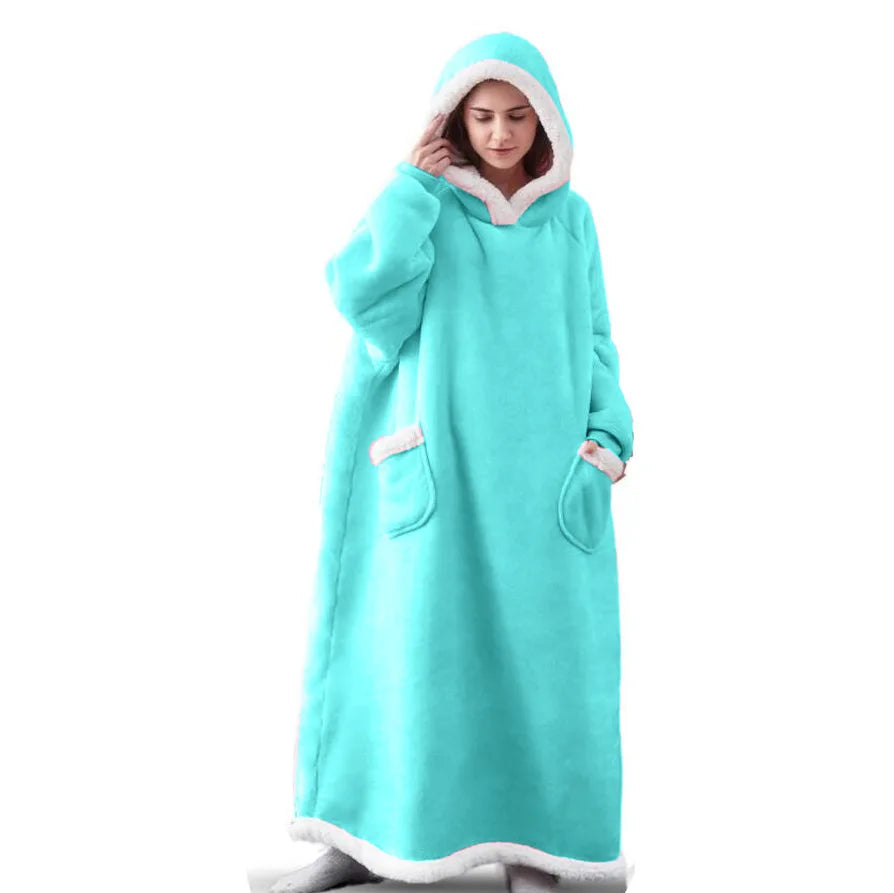 SleeveSnug - Oversized Flannel Blanket Sweatshirt