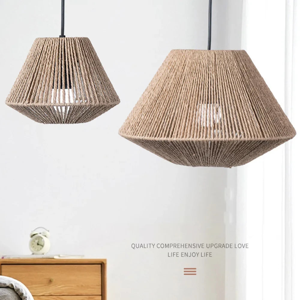 Waucrest - Rattan Woven Geometric Ceiling Lamp