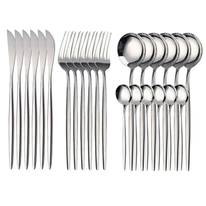 Donquist - 24-Piece Stainless Steel Flatware Set