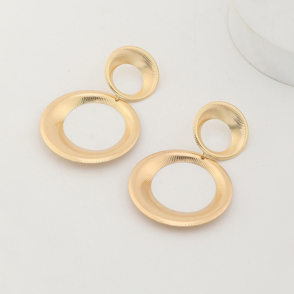 Bunorbit - Gold Circle Earrings for a Bold Statement Look