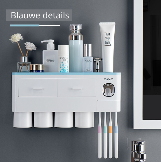 SmartCare Essentials - Bathroom Organizer with Toothpaste Dispenser