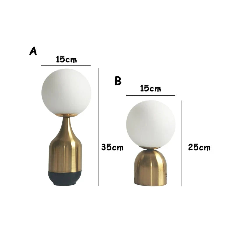 Vaentry - Glass Globe Table Lamp