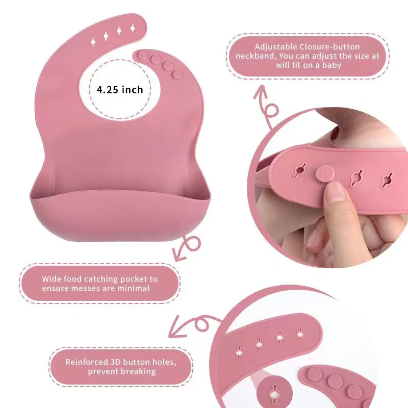 SiliconeBaby Set - Complete 6-Piece Silicone Feeding Set for Babies