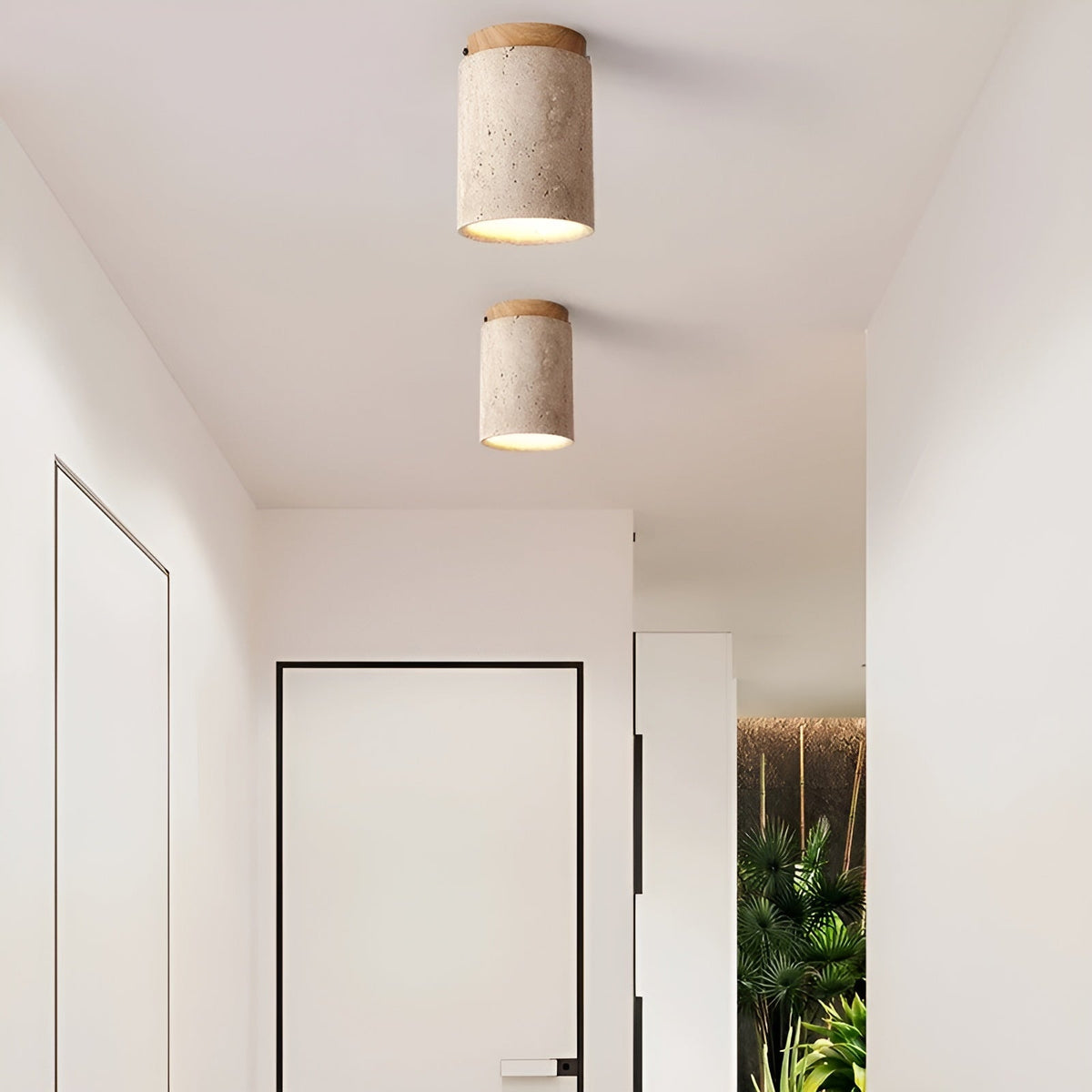 ReelMarsh - Natural Travertine LED Ceiling Light