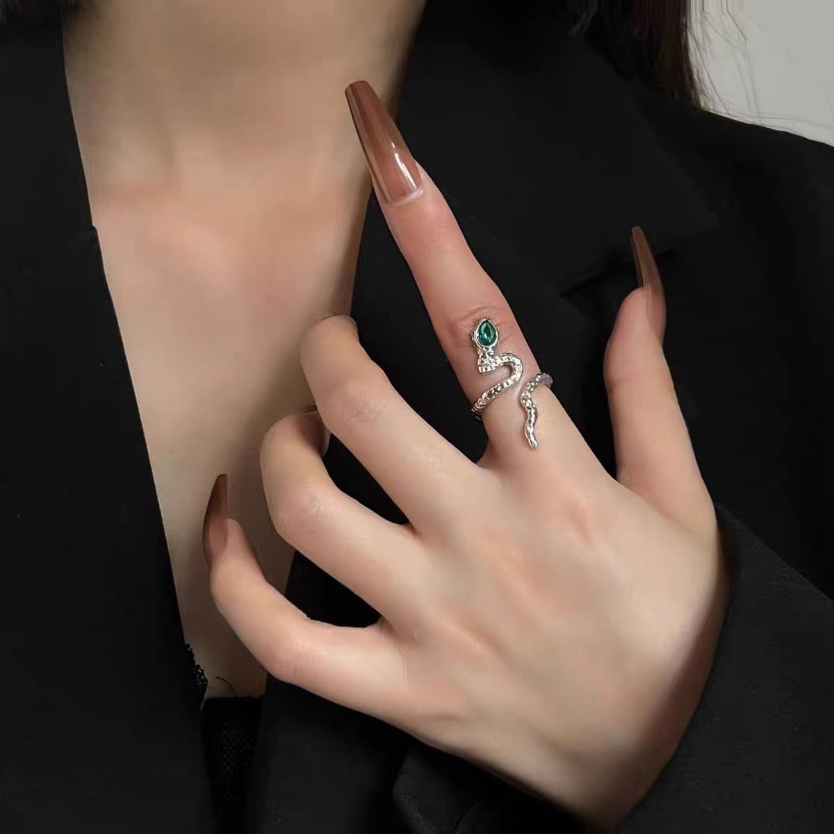Bendrix Snake Ring - Elegant Statement Design