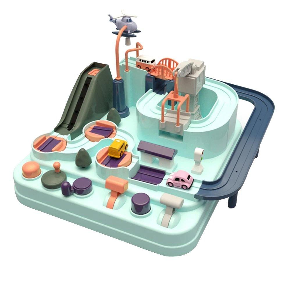 TurboCity - Race Track Playset with Curves and Cars
