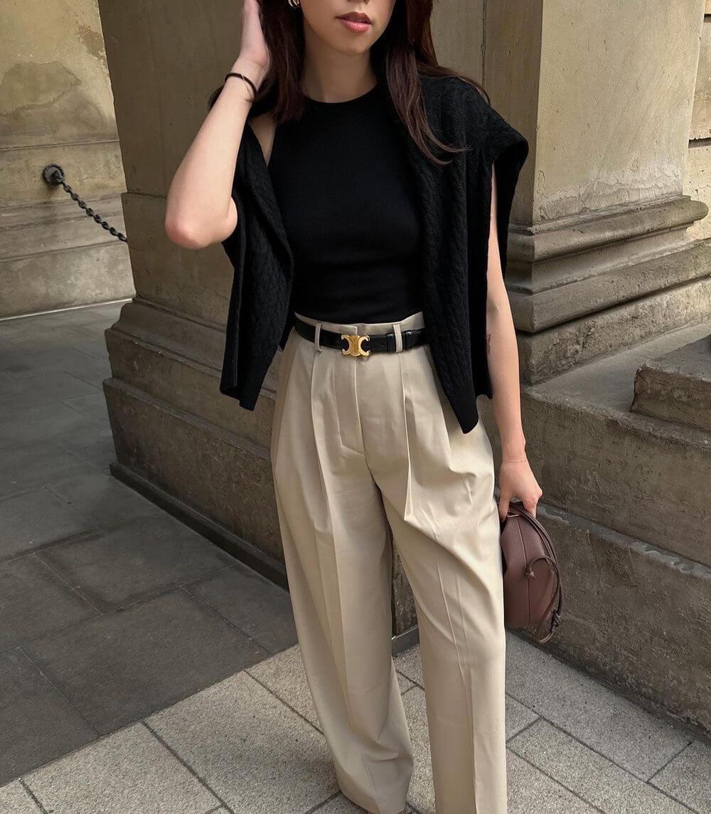 EleganceBelt - Luxury Leather Belt with Gold-Tone Details