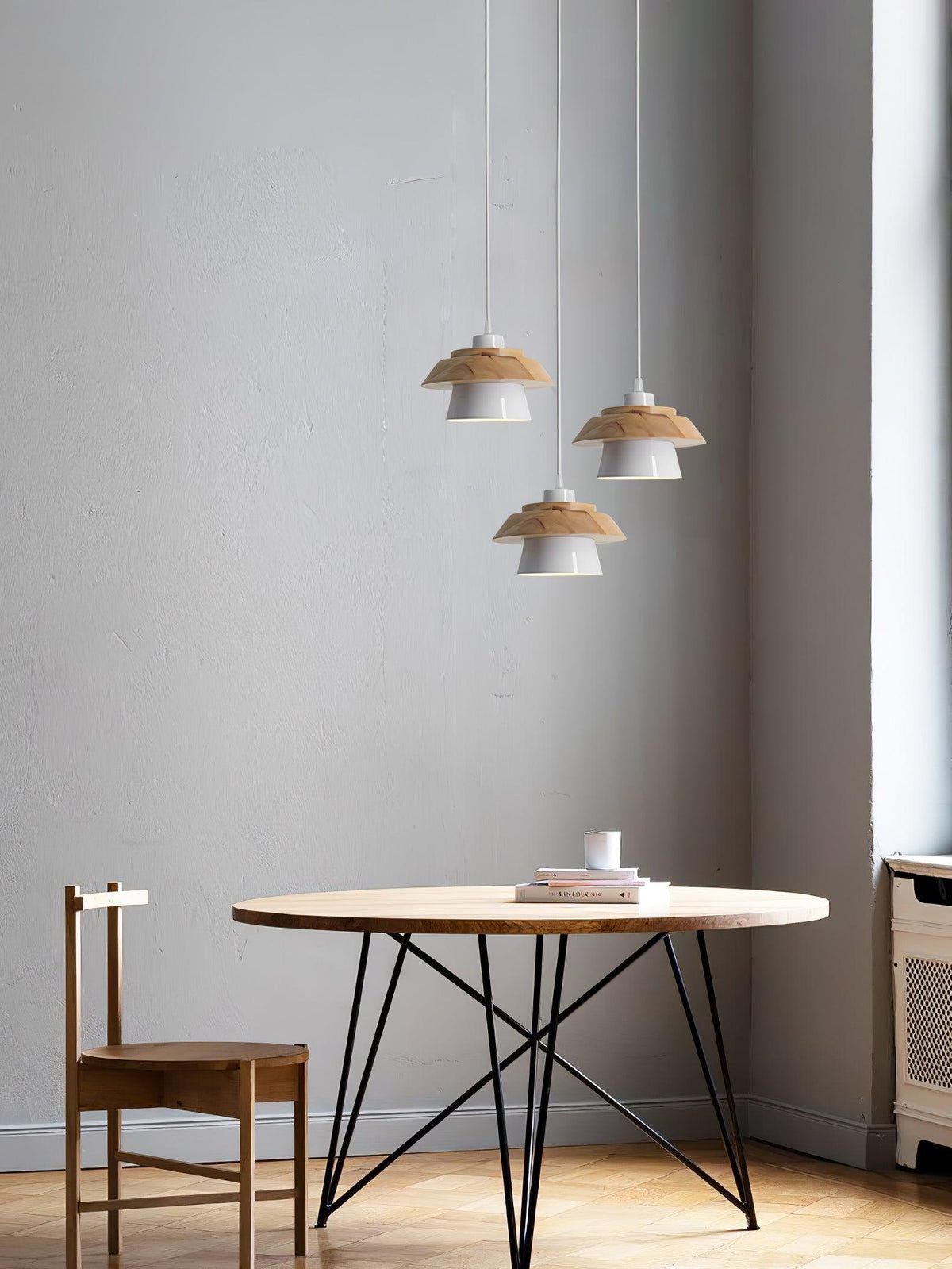 NordicMacaron - Wood Finish Ceiling Pendant Light