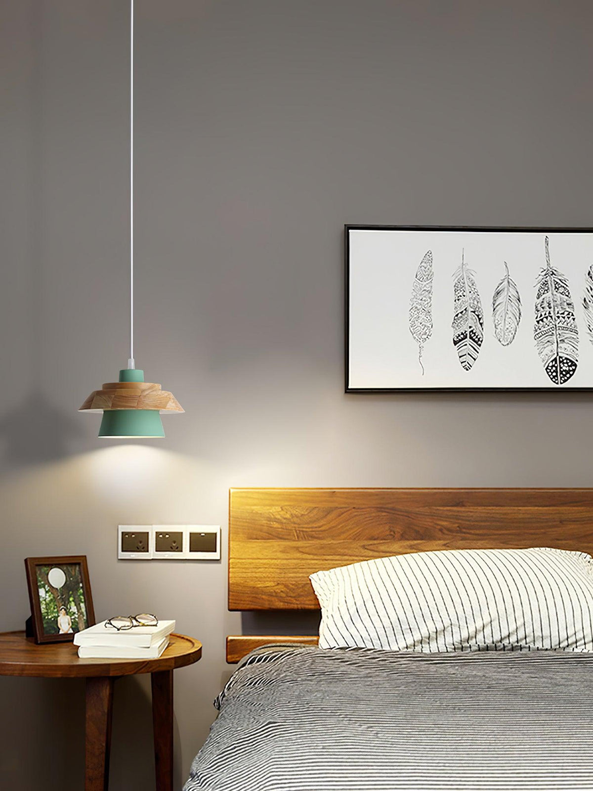 NordicMacaron - Wood Finish Ceiling Pendant Light