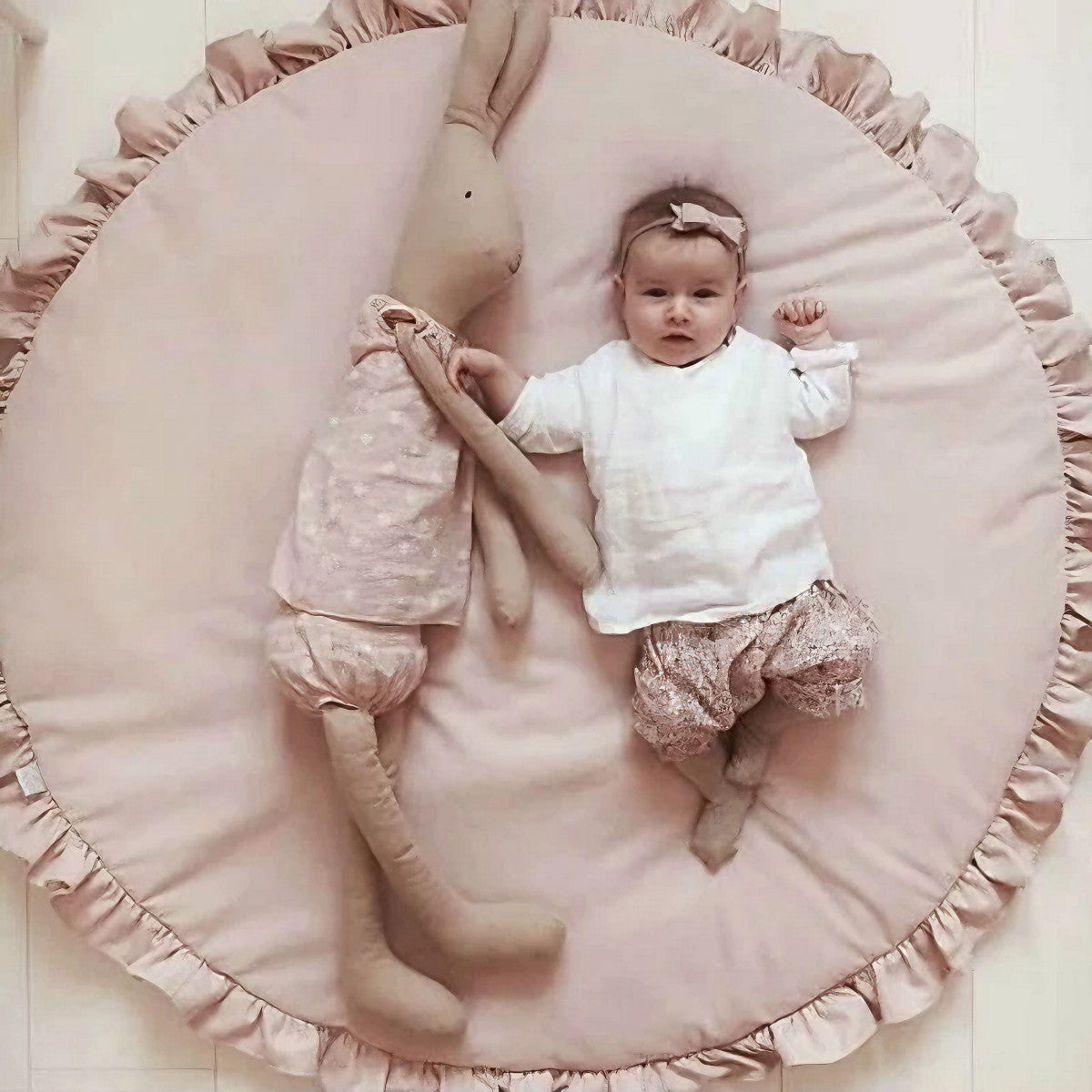 CozyCotton Round Mat - Soft Baby Play and Crawling Mat