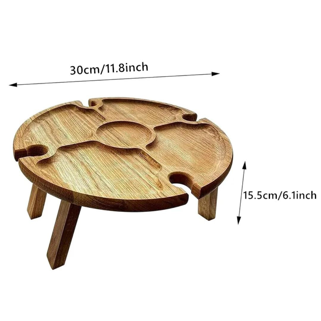 CheeseBoard Delights - Stylish Wooden Picnic Accessory