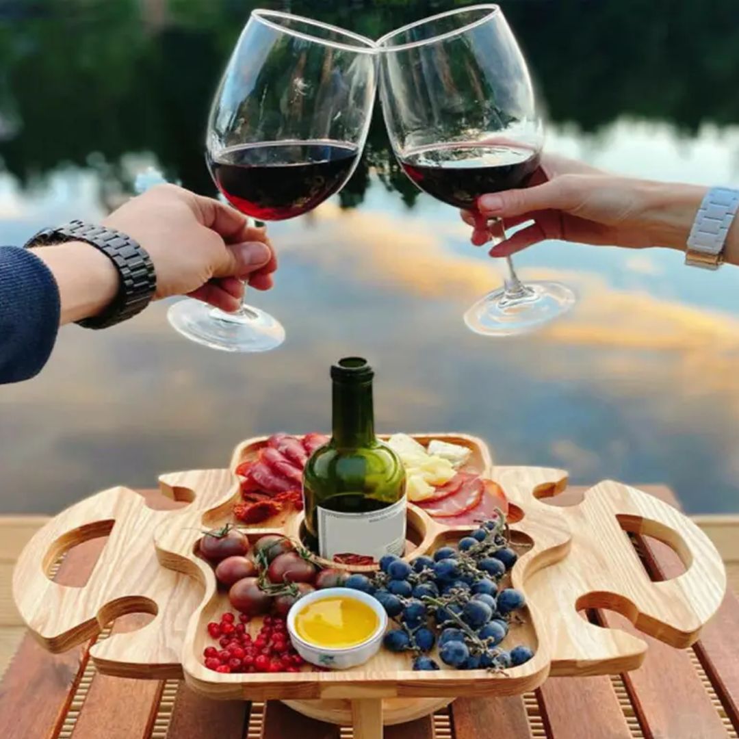 DualServe Rack - Stylish Fruit & Wine Table Rack