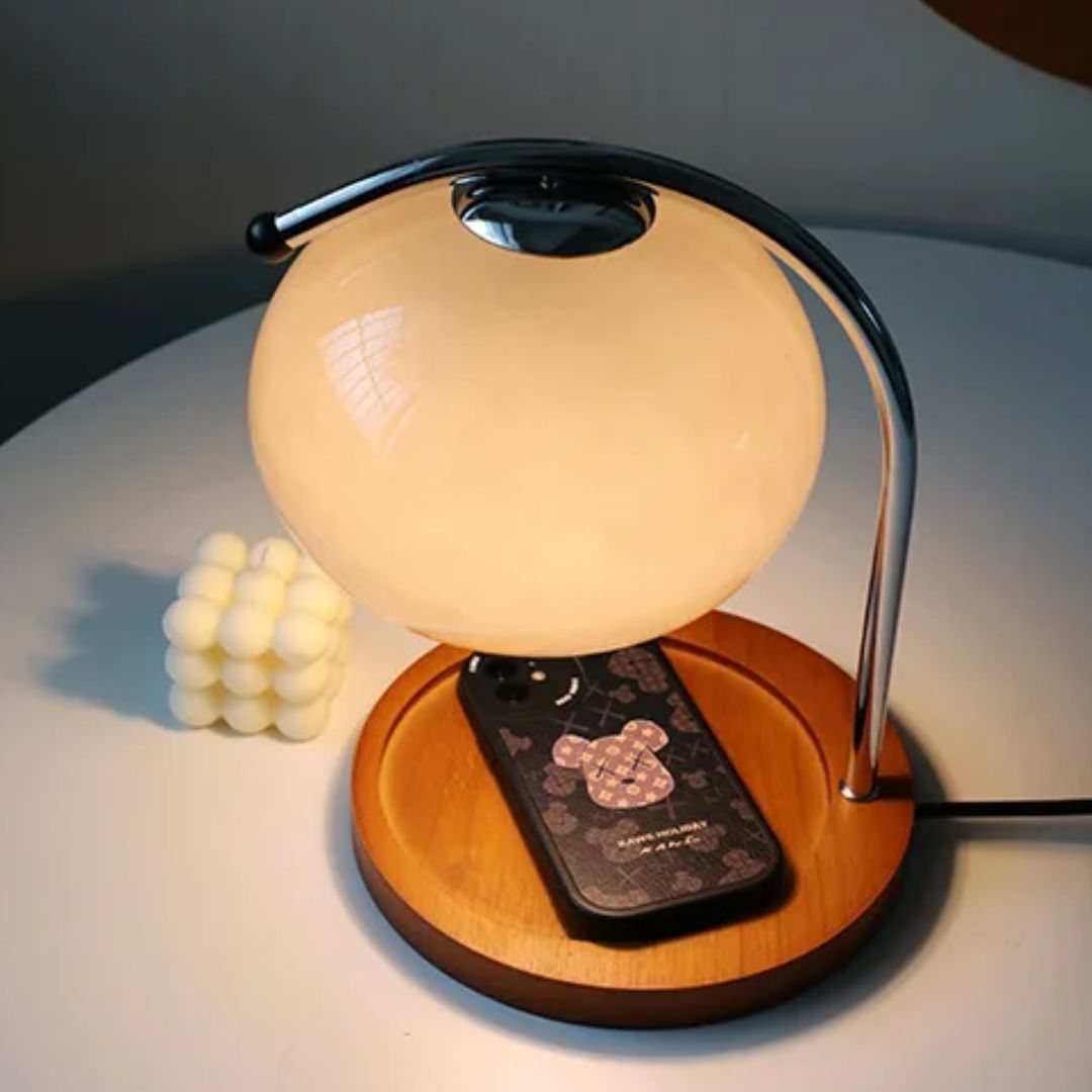 Alyssa Retro Table Lamp - Elegant Glass Accent Lighting