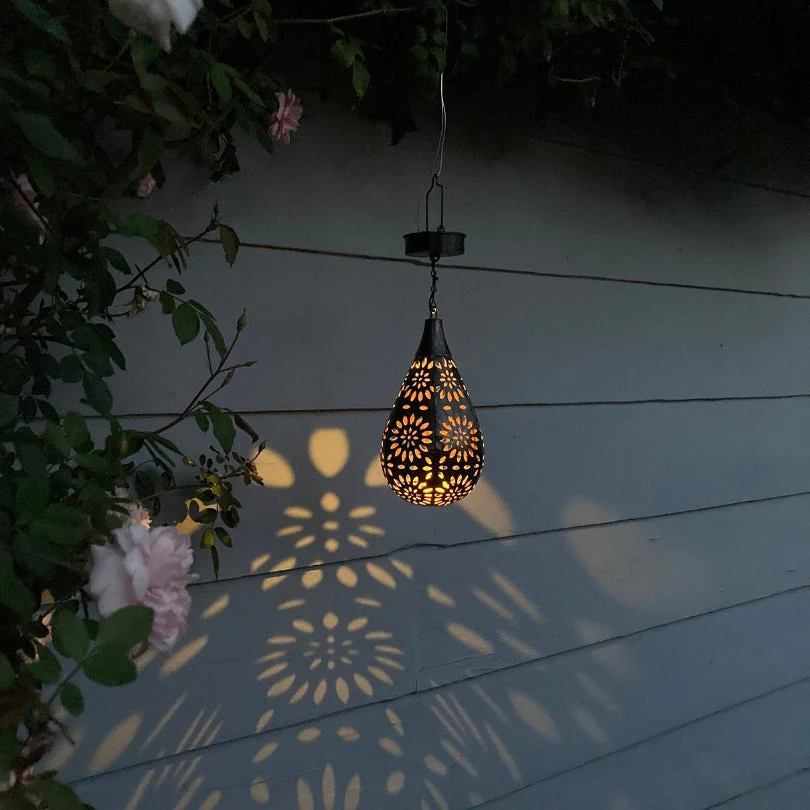 LumaBright Outdoor Light - Solar-Powered Hanging Garden Light