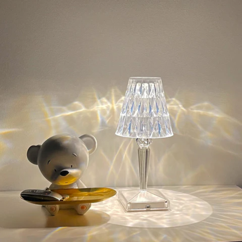 CrystalLuxe Table Lamp - Elegant Crystal Accent Lighting