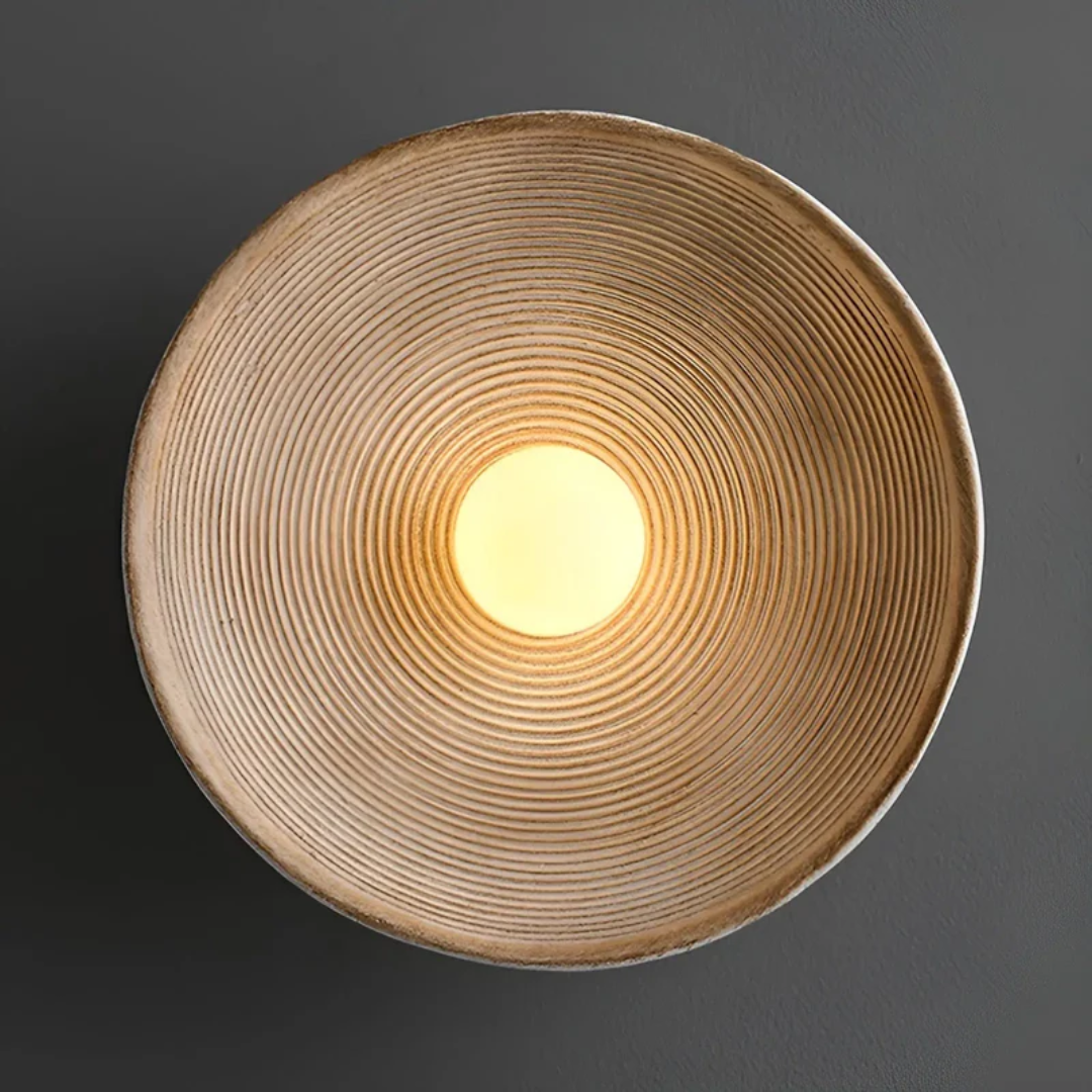 ZenGlow Disc - Japanese Wabi-Sabi Wall Light