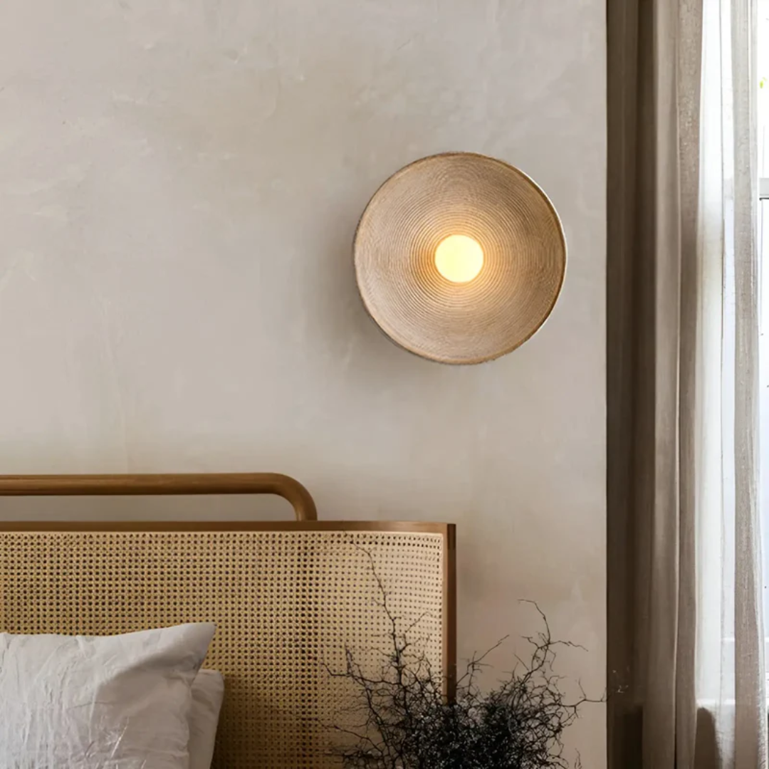 ZenGlow Disc - Japanese Wabi-Sabi Wall Light