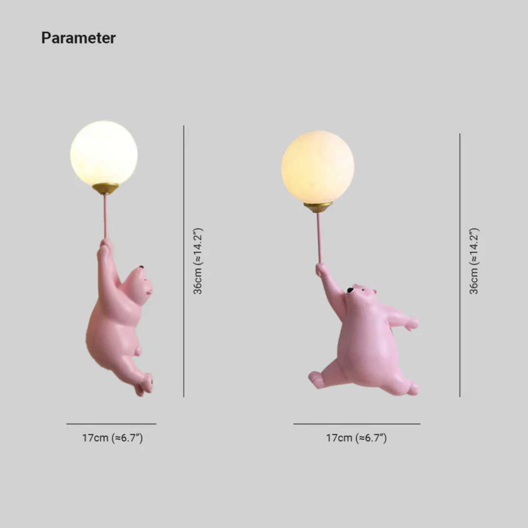 TeddyGlow - Stylish Bear-Shaped LED Wall Lamp