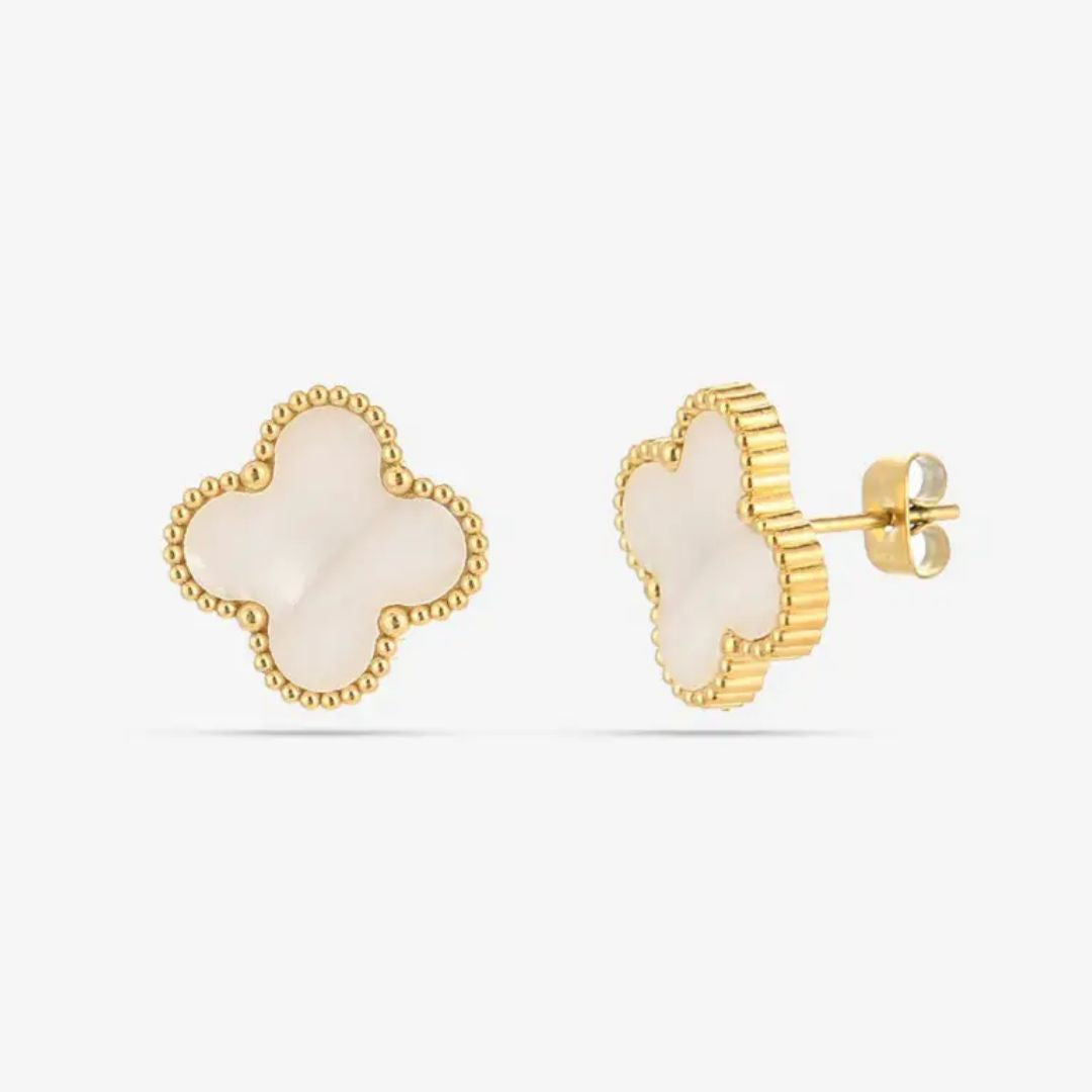 Pearl Clover Earrings - Elegant and Unique Design