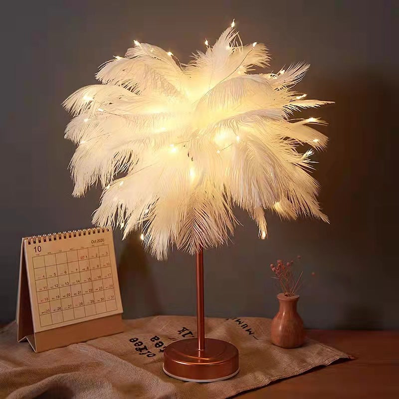 OstrichGlow Nightlight - Unique Ambient Lamp with Pink Base