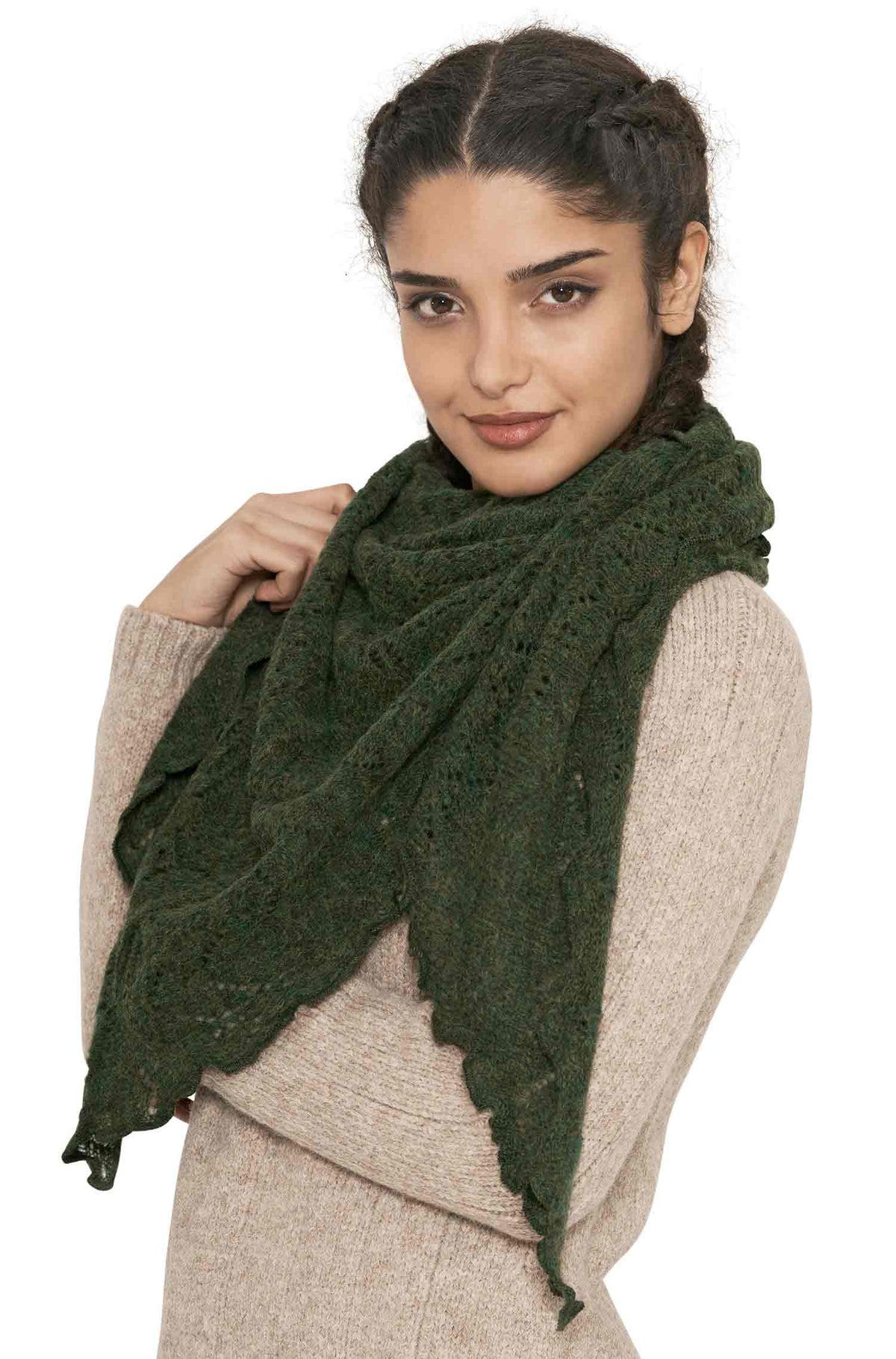 SoftWeave Scarf - Elegant Openwork Knit in Lightweight Fabric