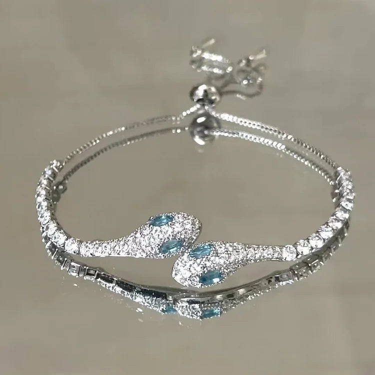 Ejaspera - Sparkling Zirconia Snake Bracelet