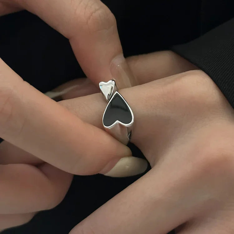 Evelyn - Symmetrical Heart Ring in Sterling Silver
