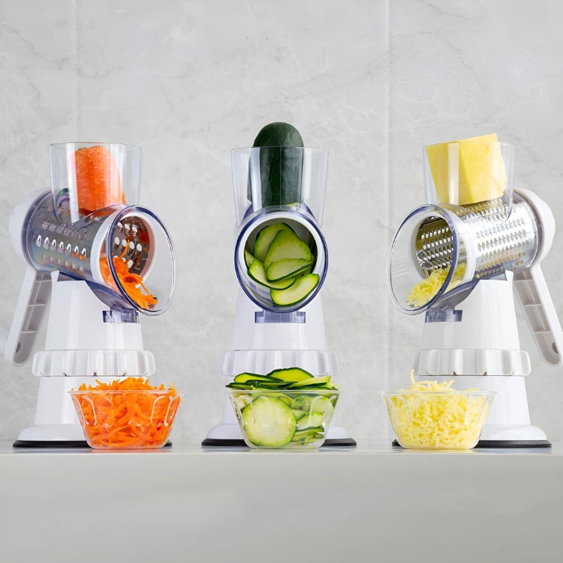 VeggieMaster Slicer - Manual 3-Blade Vegetable Slicer