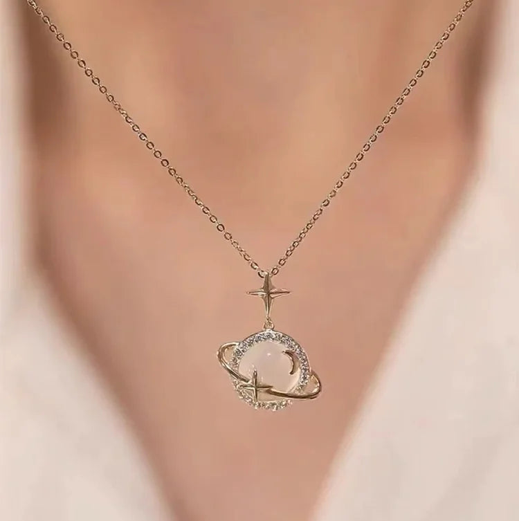 Galestria - Gold Planet Necklace