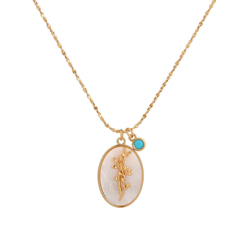 Aurora Birthstone Necklace - Personalized Birth Flower Jewelry for Loved Ones
