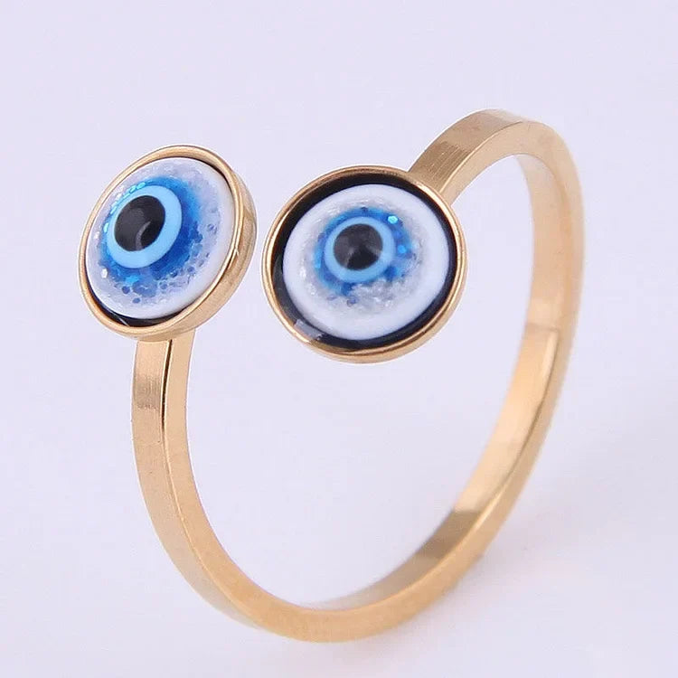 Esra Collection - Adjustable Evil Eye Ring