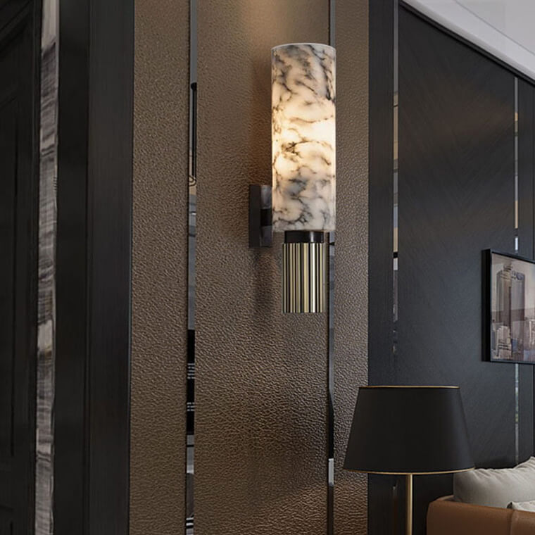 AuroraMarble - Elegant Marble Wall Lamp for Warm Ambient Lighting