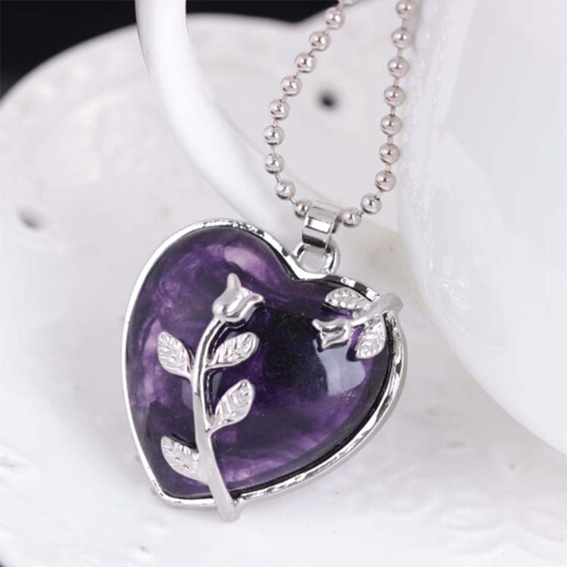 Amara Heart-Shaped Rose Quartz Necklace - Elegant Romantic Pendant