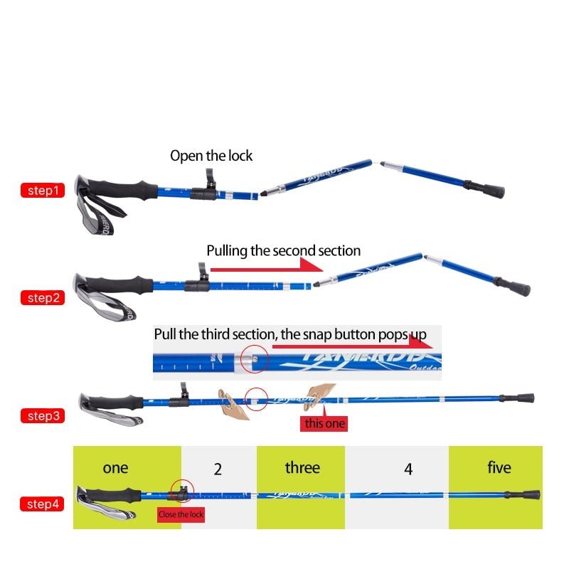 Telescopic Trekking Poles - Ultimate Outdoor Adventure Comfort
