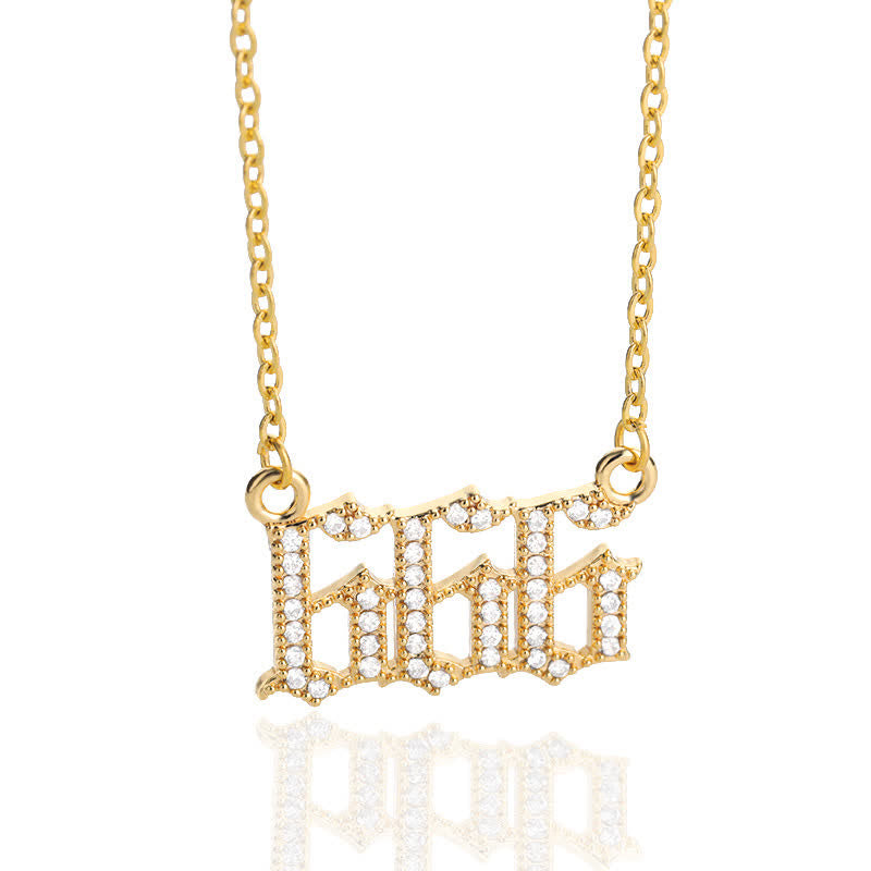 Seraphina Angel Number Necklace - Zirconia Pendant Symbolizing Protection and Love