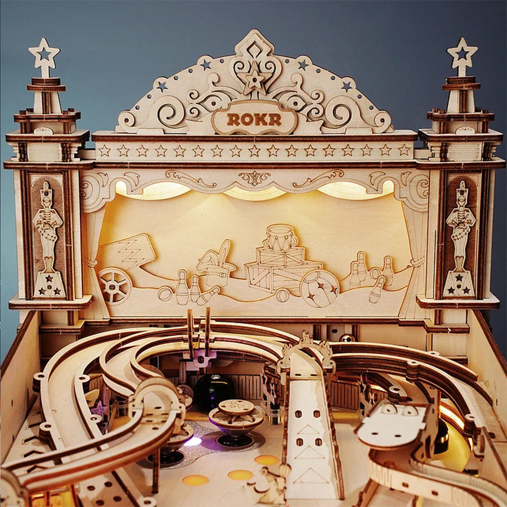 FlipCraft 3D Wooden Puzzle - Build Your Own Pinball Machine