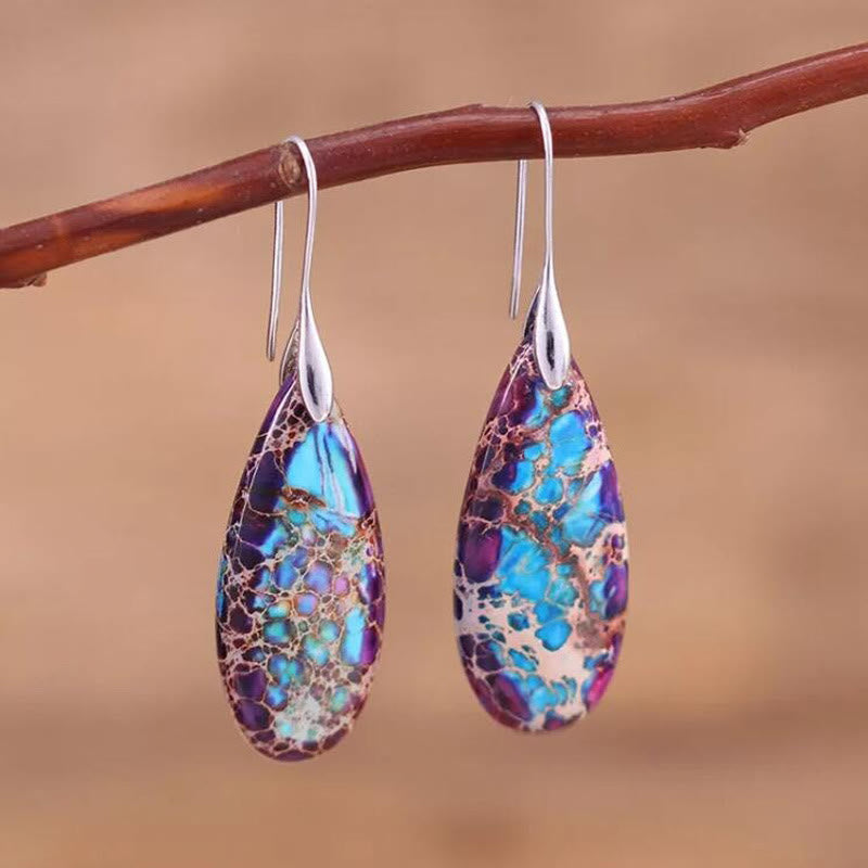 Cyrelle - Teardrop Emperor Stone Earrings