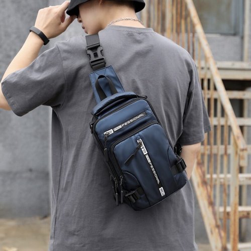 SecureNylon - Waterproof Anti-Theft Shoulder Bag with USB Charging Port