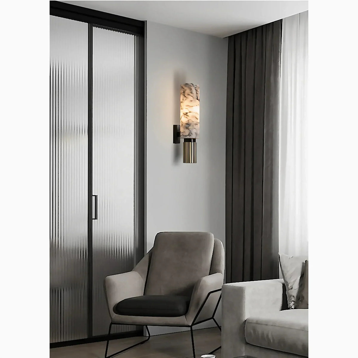 AuroraMarble - Elegant Marble Wall Lamp for Warm Ambient Lighting