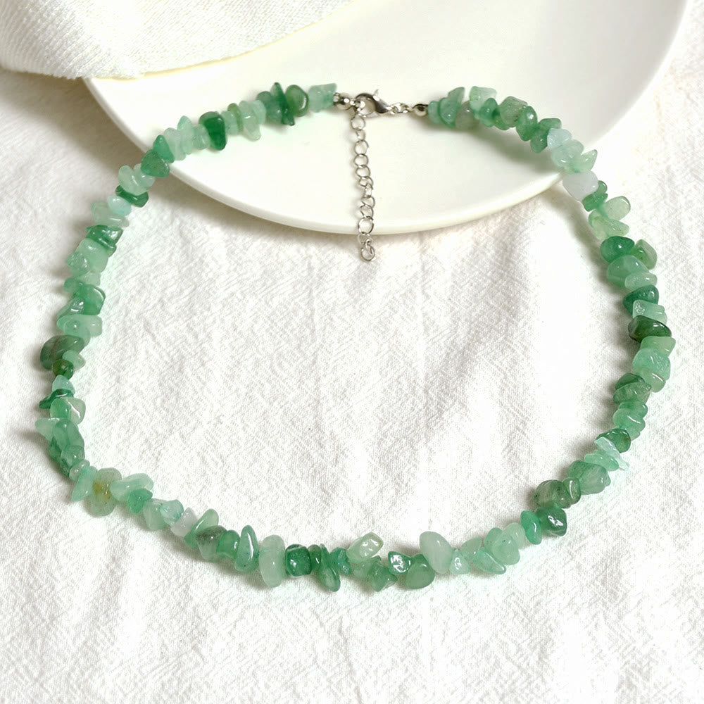 Welvora - Elegant Polished Crystal Necklace